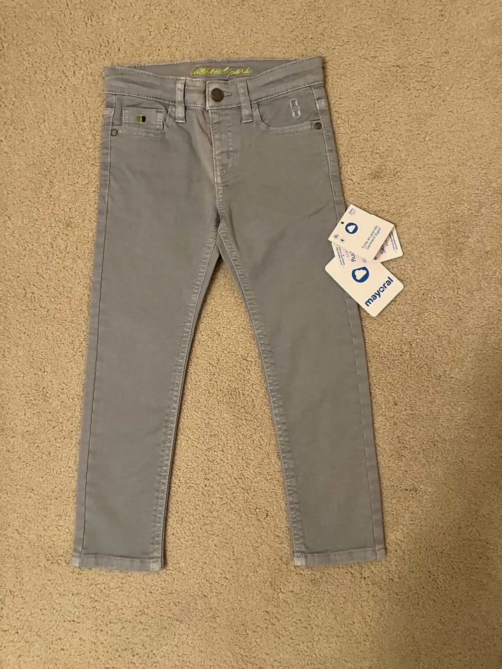 NWT Boys Mayoral Gray Skinny Jeans - Slim Fit Casual Bottoms